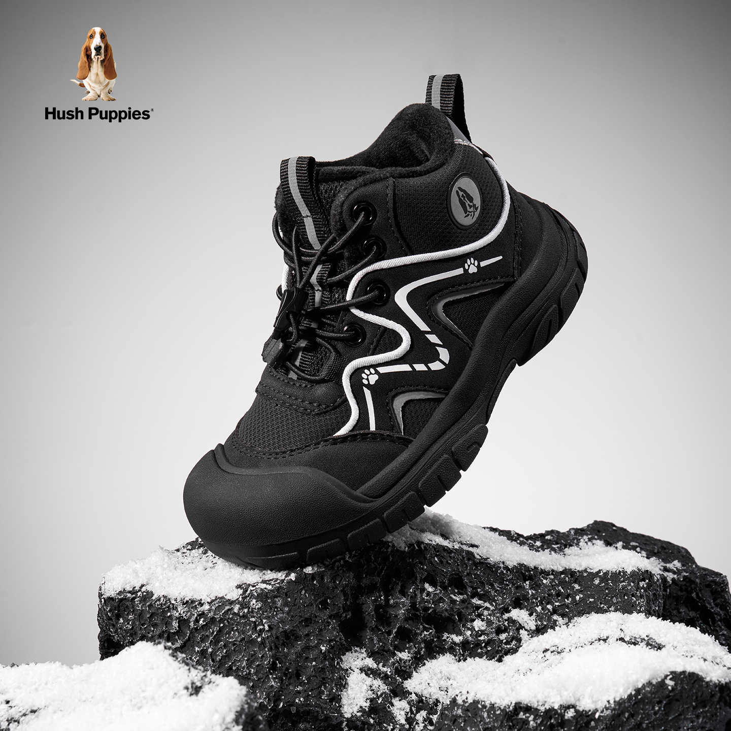 暇步士儿童棉鞋加绒保暖