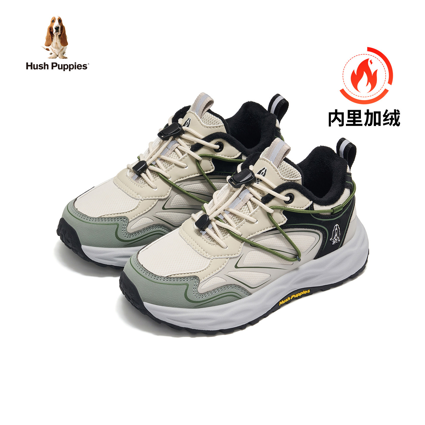 暇步士儿童棉鞋中大童加绒保暖运动鞋冬季软底户外休闲登山跑步鞋