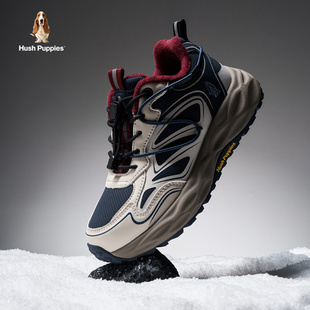 暇步士童鞋儿童棉鞋男童运动鞋加绒保暖冬季蓝色户外休闲跑步鞋子