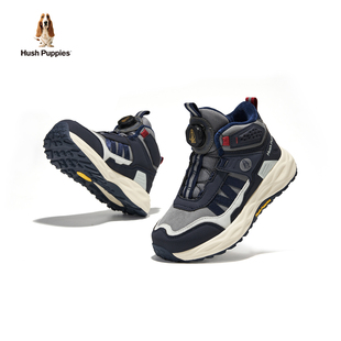 暇步士童鞋儿童运动鞋男童棉鞋冬季新款加绒保暖蓝色休闲户外鞋子