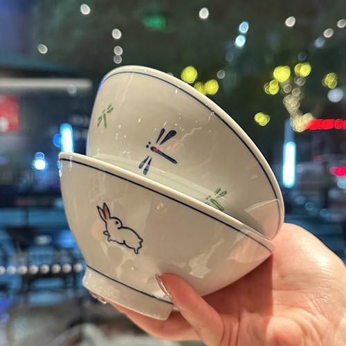 陶瓷餐具碗三角斗笠碗斗形吃饭碗