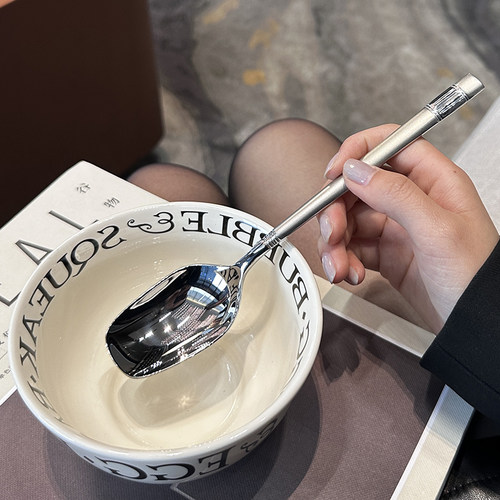 医用级316不锈钢磨砂柄组合勺子
