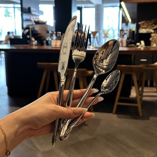 【老板娘自用~】心目中Z完美的一套刀叉勺套装|闪闪发亮304不锈钢