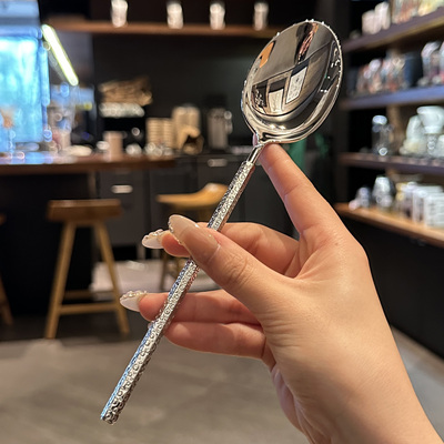 【老板娘家】照顾自己好好吃饭！304不锈钢日式气泡纹西餐勺吃饭