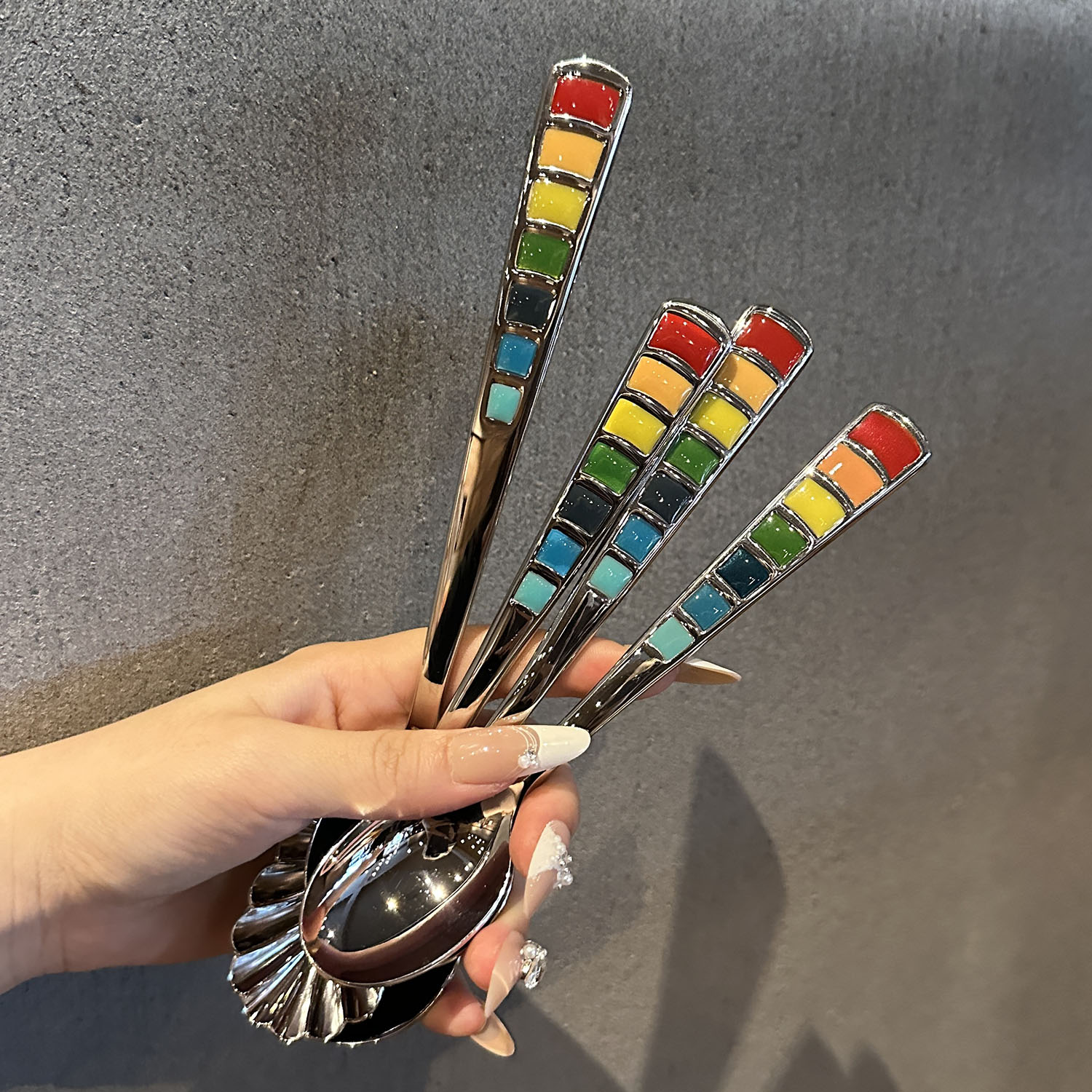 七彩316品级不锈钢勺调羹