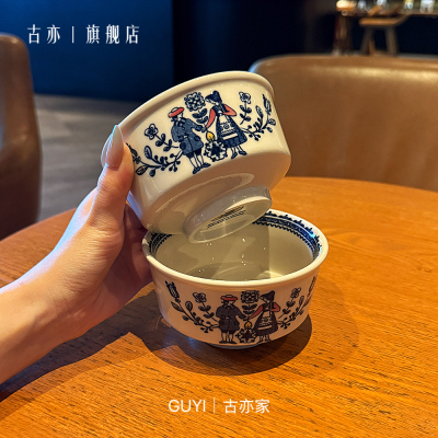 童话绘本丨英国Johnson Brothers中古手绘餐碗陶瓷米饭碗沙拉碗