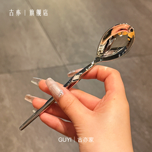 有点小钱的可入!古亦1810不锈钢钻石勺咖啡勺西餐甜品勺小勺