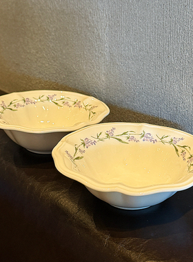 【匠心手绘花卉】16cm大口径碗 薰衣草陶瓷早餐碗汤碗饭碗沙拉碗