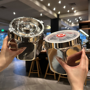 老板娘自用 六角形304不锈钢食品级密封罐带盖保鲜盒储物罐