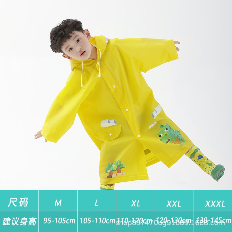 永給力兒童雨衣帶書包位加厚幼兒園小學生寶寶兒童雨披代發(fā)