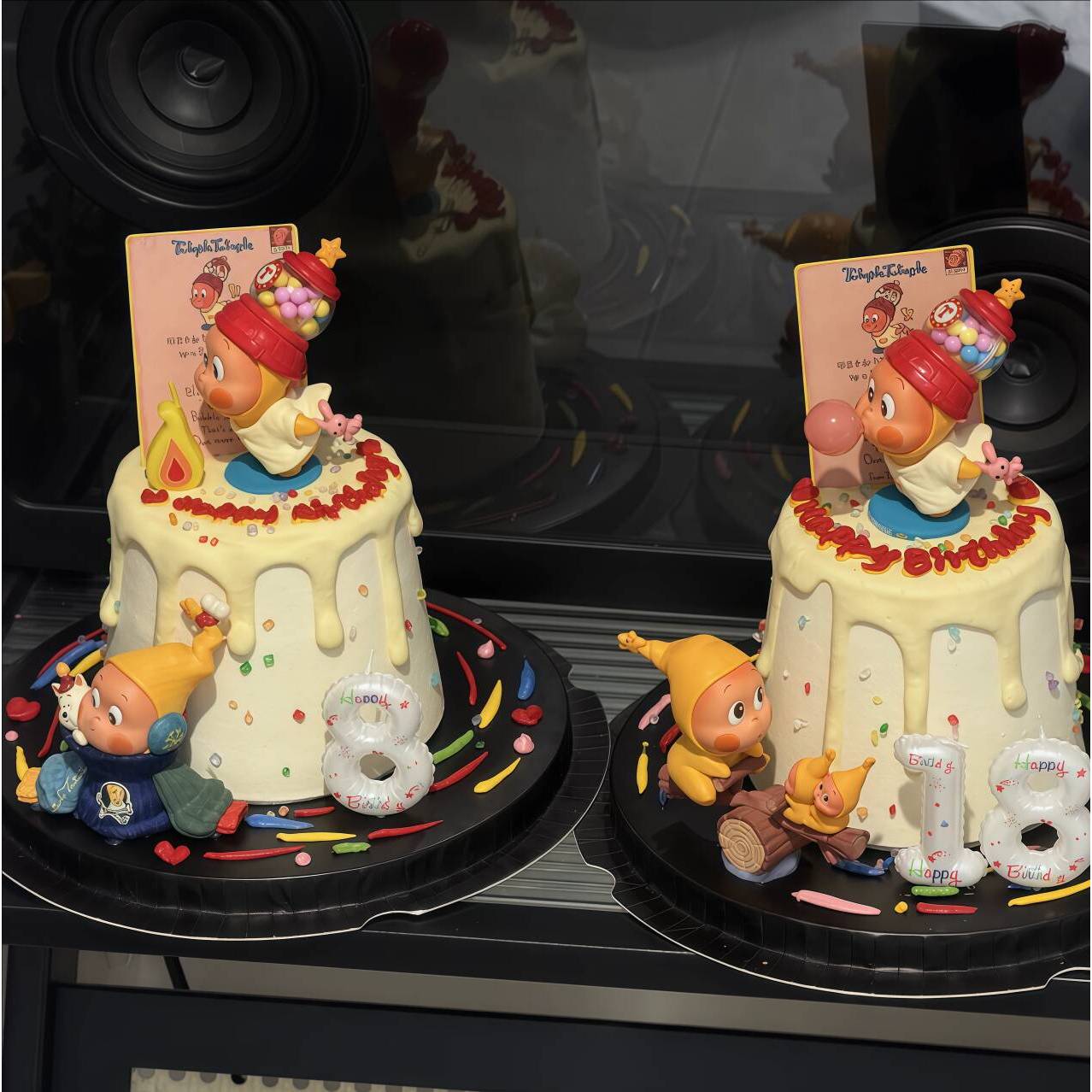 卡通蜡烛星星人蛋糕装饰摆件可爱吹泡泡星星人白色数字蜡烛装扮