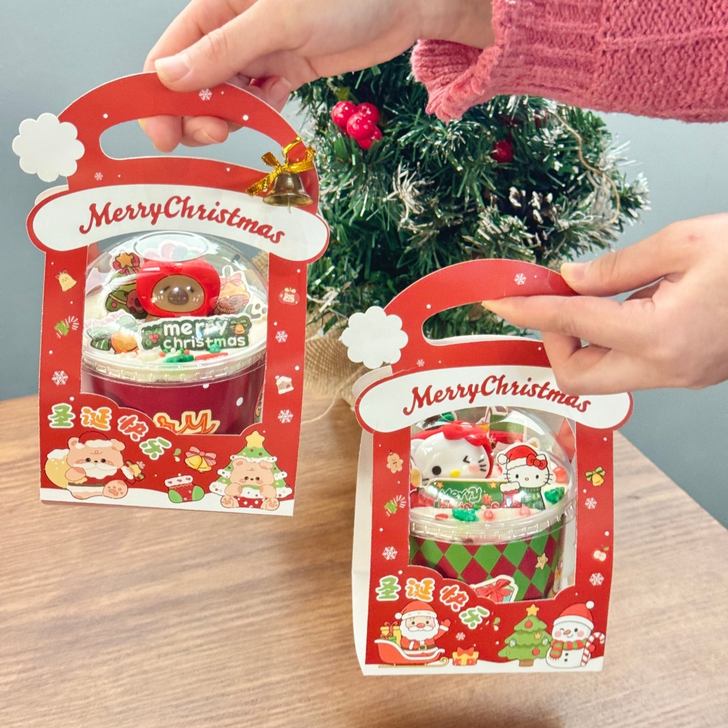 2026圣诞节波波杯手提盒蛋糕装饰圣诞kt猫老人雪人啵啵杯包装盒,节庆用品/礼品,节日装扮用品,淘宝优惠券,粉丝福利购,淘宝优惠卷