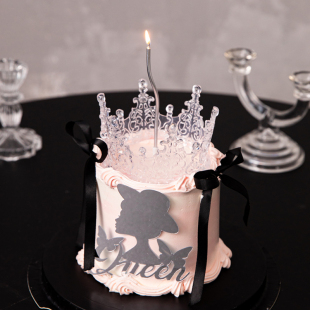 3.8女神节蛋糕装 饰唯美水晶皇冠摆件三八妇女节女王quenn烘焙插件