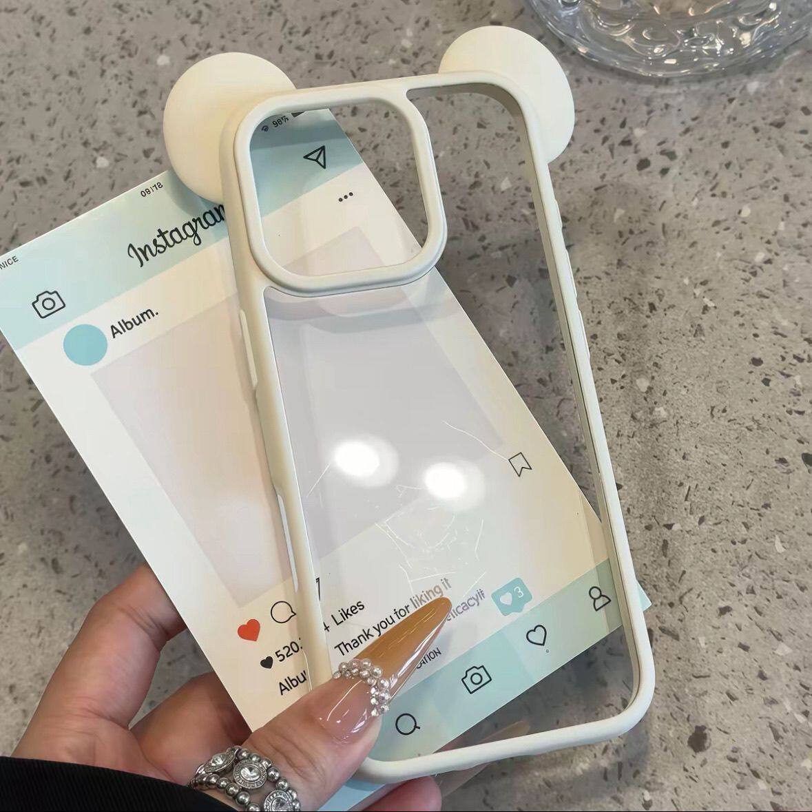 简约米奇耳朵适用苹果15pro平板电脑保护套/壳