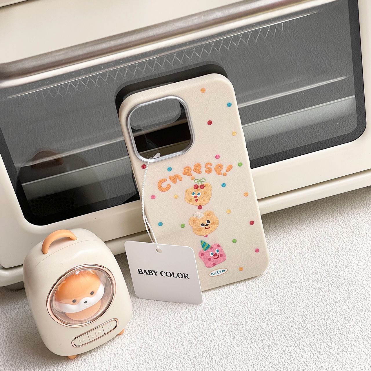 适用iPhone16promax手机壳相框15/14Plus荔枝纹软胶壳13卡通小狗