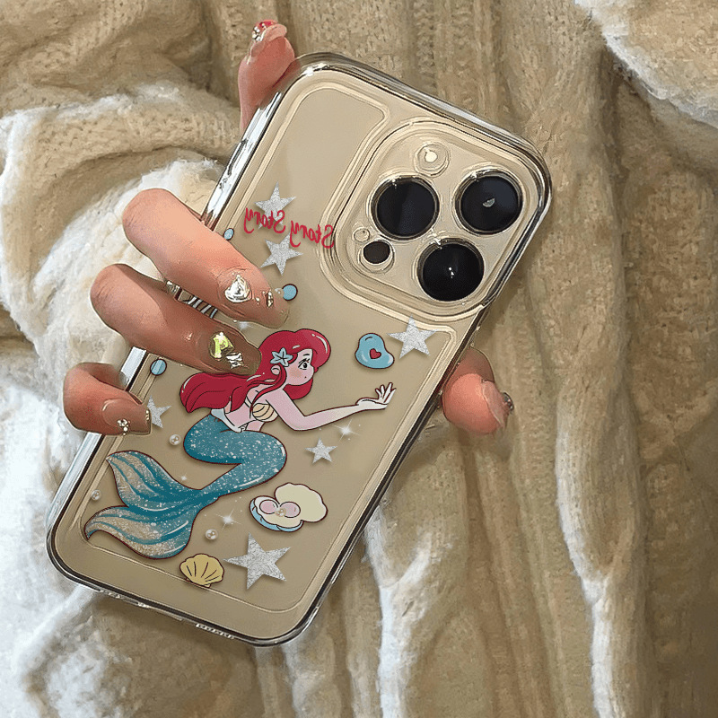 梦幻美人鱼适用苹果15 16手机壳15promax 16pro太空壳11新款 TPU