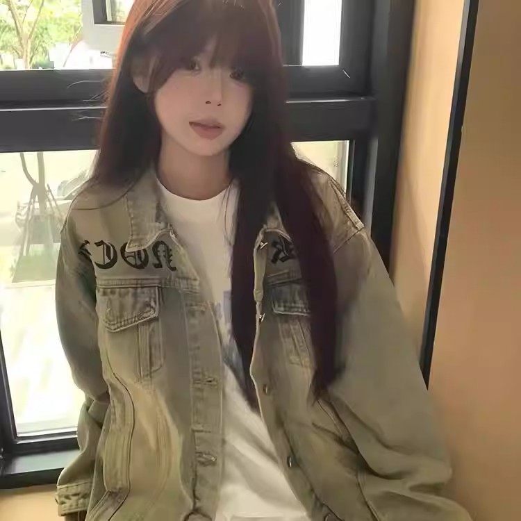 春秋新款美式高街黄泥染牛仔外套男女宽松设计感小众潮牌情侣夹克,男装,夹克,淘宝优惠券,粉丝福利购,淘宝优惠卷