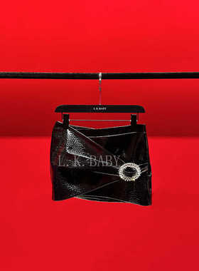 【L.K.BABY】魅力少女  气质辣妹时髦性感鳄鱼纹皮裙