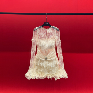 纯欲千金「浮雕蕾丝」温柔氛围感公主连衣裙 娇滴滴 L.K.BABY