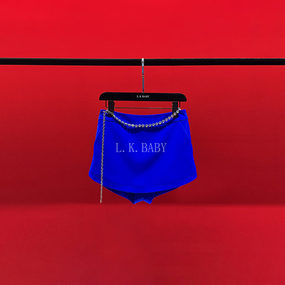【L.K.BABY】天鹅水晶D 时尚cleanfit风高级感显瘦百搭短裙裤