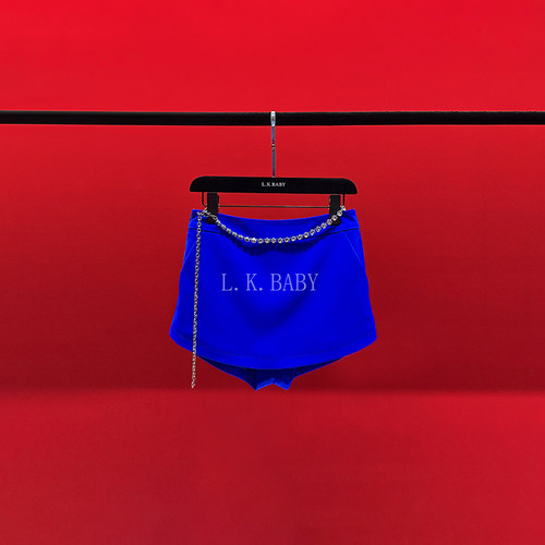 【L.K.BABY】天鹅水晶D 时尚cleanfit风高级感显瘦百搭短裙裤