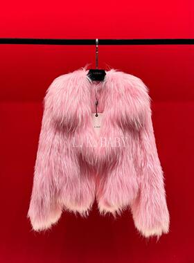 【L.K.BABY】粉红天后 高定轻奢双面编织冬季气质草草外套