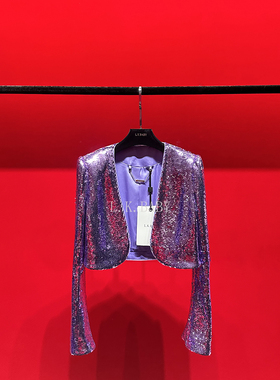 【L.K.BABY】星辰紫罗兰  高定气质轻奢珠光人鱼姬紫晶亮片外套