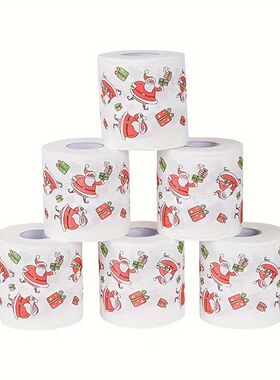 Christmas Toilet Paper Santa Claus Holiday Design for Home,
