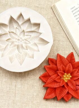 1pc Christmas holly leaves fruit shape silicone mold handmad