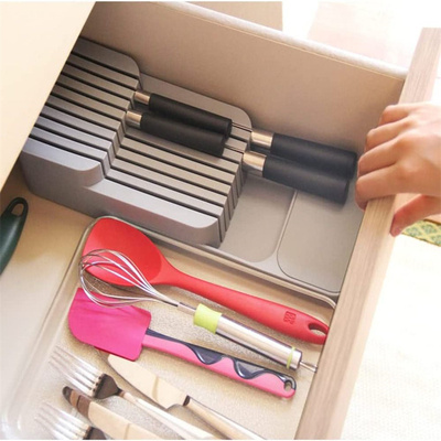 Kitchen drawer knife holder storage tray knife storage box s