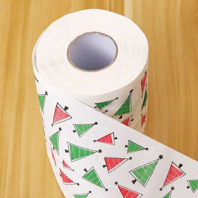Christmas Themed Tissue Roll Cartoon Santa Printed Eco-Frien