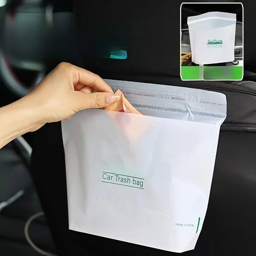 30-100Pcs Car Disposable Trash Bags Self-Adhesive Garbage Ba
