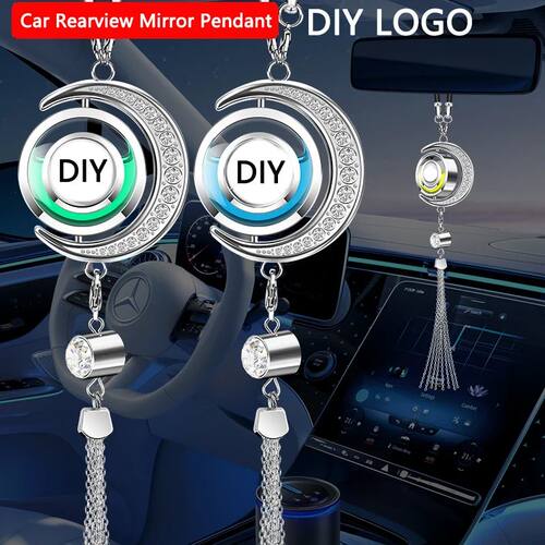 Car Perfume Pendant Moon Logo Air Freshener Rearview Mirror