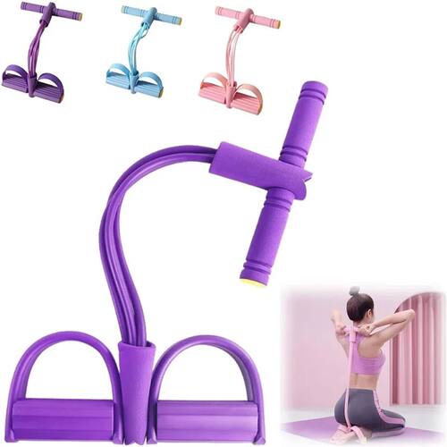 6 Tube Yoga Exercise Band Pedal Puller Band Elastic Pull Rop