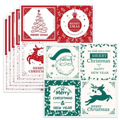 4080pcs Square Christmas Thank You Stickers Seal Labels Sant