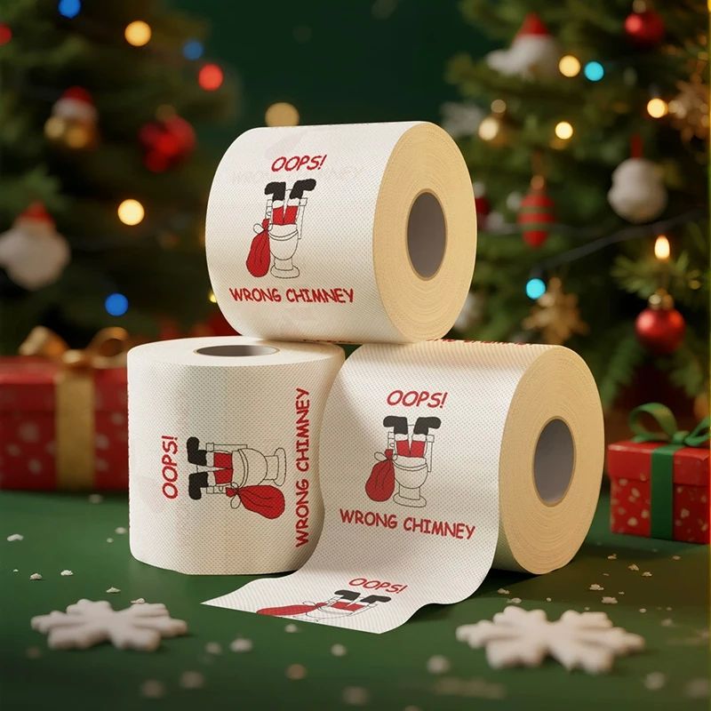 Color Christmas Wrapping Paper Christmas Toilet Paper Santa