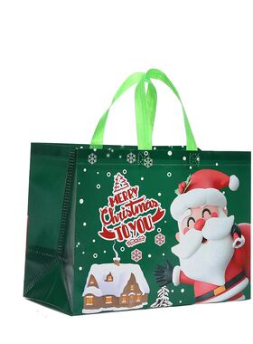 Christmas Tote Bag Charming Waterproof Shopping Bag Foldable