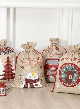 New Year 2024 Large Christmas Stocking Candy Bags santa sack