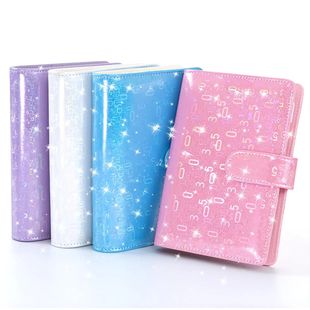Glitter budget planner save money binder with zippered envel