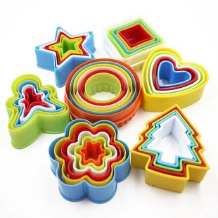 5Pcs/set Heart Star Xmas Tree Shape Cookies Cutter Molds Bis