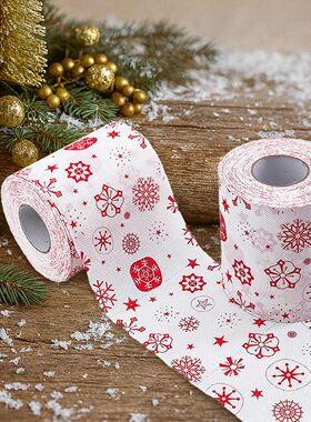 Merry Christmas Toilet Roll Paper Home Santa Claus Bath Toil
