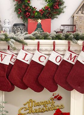 Christmas Boots Letters Christmas Stocking New Knitting Chri