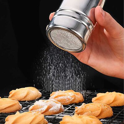 1pc-Silver stainless steel mesh tube type dusters dusting sa