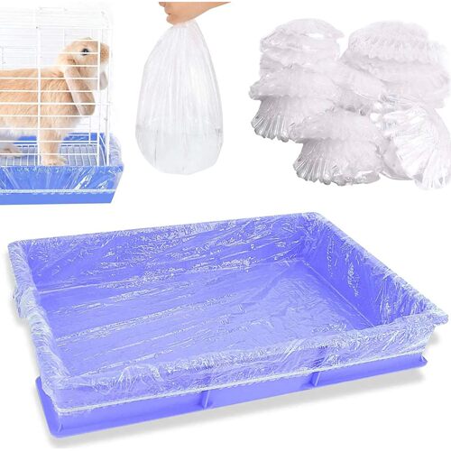 Rabbit Cage Liners Disposable Clear Plastic Bunny Cage trash