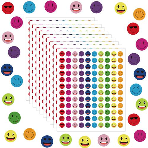 1200 Pcs Happy Smile Face Stickers Small Happy Face Decal St