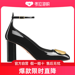 8cm 女黑漆牛皮CD铭牌踝带方头高跟鞋 迪奥23新款 DIOR