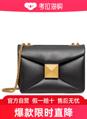 Valentino 黑色徽标链式翻盖单肩包 1W2B0K21HHX