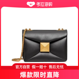 1W2B0K21HHX 翻盖单肩包 Valentino 黑色徽标链式