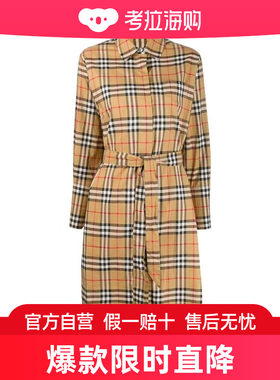 Burberry 长袖格纹连衣裙 80139461