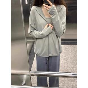 冰丝连帽防晒衣女2026新款夏季薄款防晒服女生款宽松开衫外套